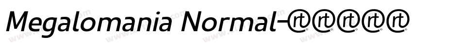 Megalomania Normal字体转换